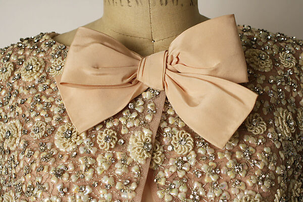 "Eglantine", House of Dior (French, founded 1946), silk, nylon, metallic thread, glass beads, French