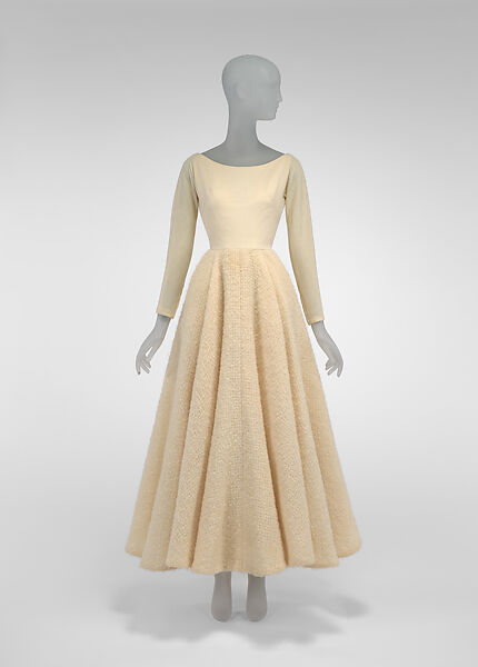 Evening ensemble, Anne Fogarty (American, Pittsburgh, Pennsylvania 1919–1980 New York), wool, metallic leather, American