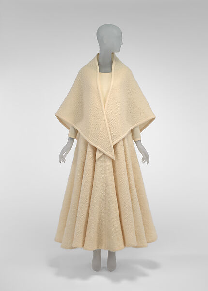 Evening ensemble, Anne Fogarty  American, wool, metallic leather, American