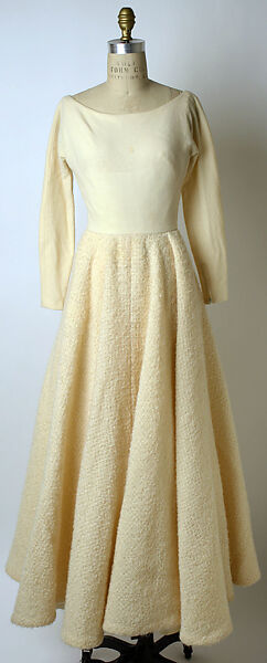 Evening ensemble, Anne Fogarty (American, Pittsburgh, Pennsylvania 1919–1980 New York), wool, metallic leather, American