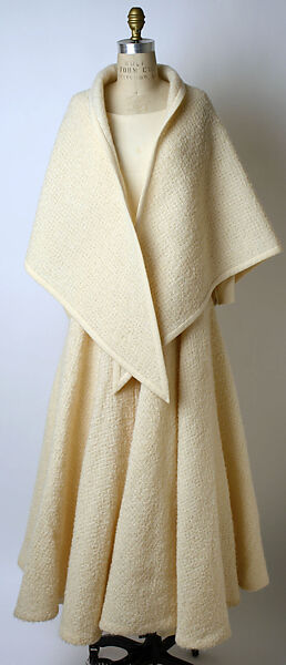 Evening ensemble, Anne Fogarty (American, Pittsburgh, Pennsylvania 1919–1980 New York), wool, metallic leather, American