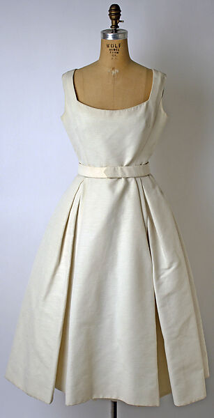 Dinner dress, House of Dior (French, founded 1946), cotton, nylon, French 