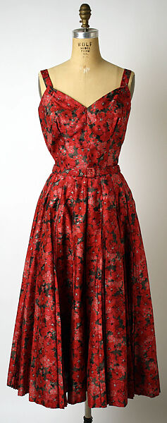 Afternoon dress, House of Dior (French, founded 1946), silk, French