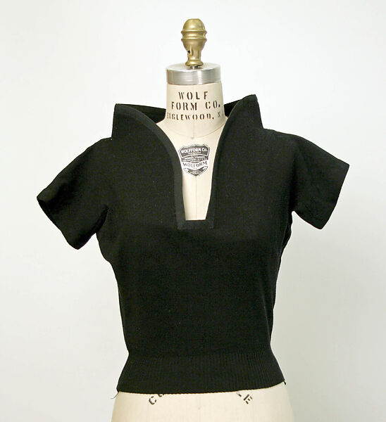 Pullover sweater, Elsa Schiaparelli (Italian, 1890–1973), wool, silk, French 