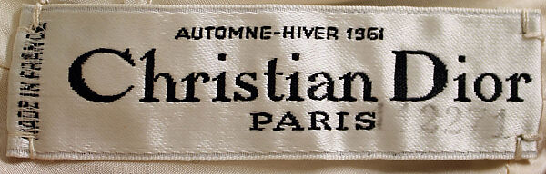 Evening ensemble, House of Dior (French, founded 1946), silk, glass, metallic thread, French