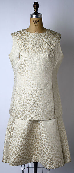 Dinner ensemble, House of Dior (French, founded 1946), silk, metallic thread, French
