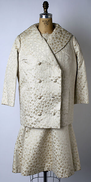 Dinner ensemble, House of Dior (French, founded 1946), silk, metallic thread, French 