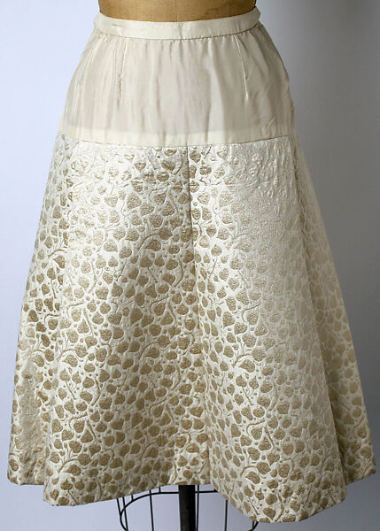 Dinner ensemble, House of Dior (French, founded 1946), silk, metallic thread, French