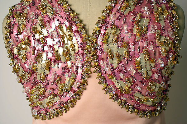 Evening ensemble, House of Dior (French, founded 1946), silk, sequins, beads, French