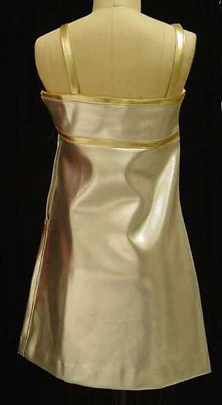 Evening dress, Paraphernalia (American, 1965–late 1970s), cotton, plastic (cellulose nitrate), American