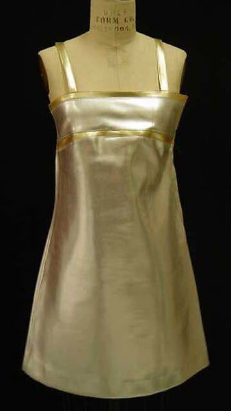 Evening dress, Paraphernalia (American, 1965–late 1970s), cotton, plastic (cellulose nitrate), American 