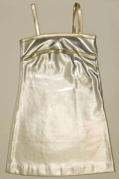 Evening dress, Paraphernalia (American, 1965–late 1970s), cotton, plastic (cellulose nitrate), American