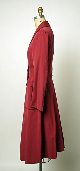 Coat, House of Dior (French, founded 1946), (a) wool
(b) silk, French