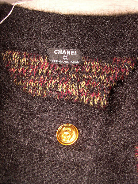 Cardigan sweater, House of Chanel (French, founded 1910), wool, angora, French