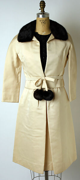 "Polchinelle", House of Dior (French, founded 1946), silk, fur, jet, leather, French 