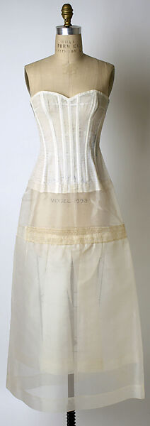 Evening ensemble, House of Dior (French, founded 1946), (a-d) silk ; (c, d) leather, French