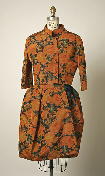 Cocktail dress, House of Balenciaga (French, founded 1937), silk, French 