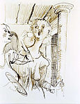 Thanksgiving, John Currin  American, Ink on paper