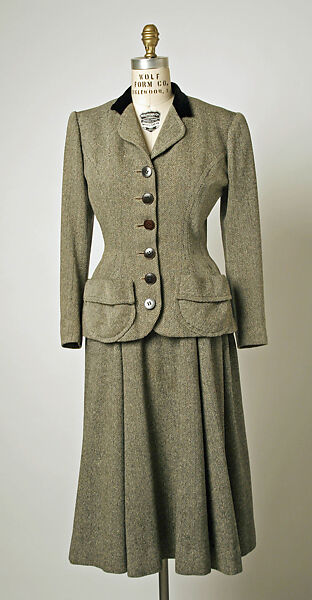 Suit, House of Balenciaga (French, founded 1937), wool, French 