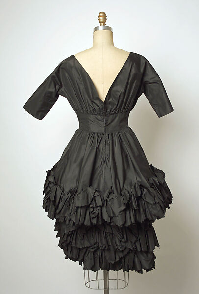 Cocktail dress, House of Balenciaga (French, founded 1937), silk, French