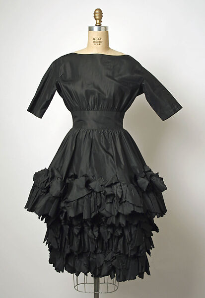 Cocktail dress, House of Balenciaga (French, founded 1937), silk, French 