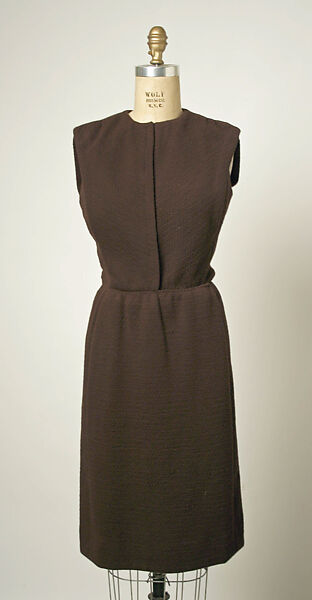 Ensemble, House of Balenciaga (French, founded 1937), wool, fur, French