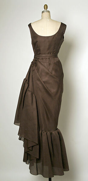 Evening dress, House of Balenciaga (French, founded 1937), silk, French