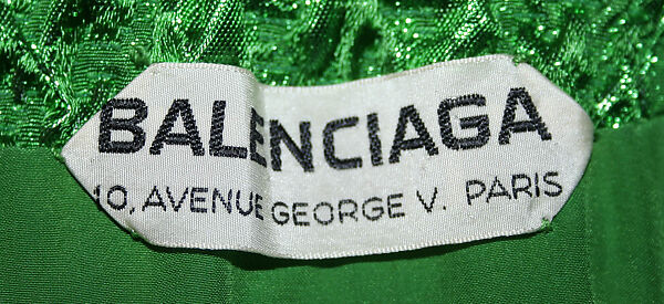 Cocktail dress, House of Balenciaga (French, founded 1937), silk, metallic thread, French