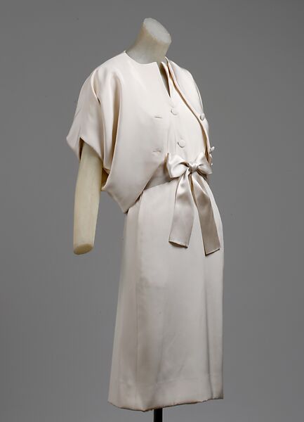 Afternoon ensemble, House of Balenciaga (French, founded 1937), silk, French 