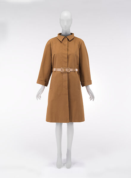 Raincoat, House of Balenciaga (French, founded 1937), cotton, French