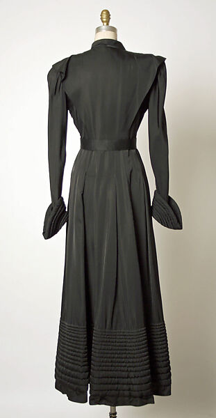 Evening dress, House of Balenciaga (French, founded 1937), silk, leather, cotton, French