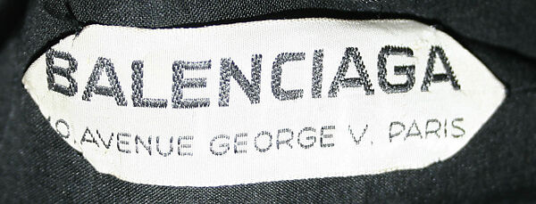 Evening ensemble, House of Balenciaga (French, founded 1937), (a) silk; (b) silk, glass, metal, French