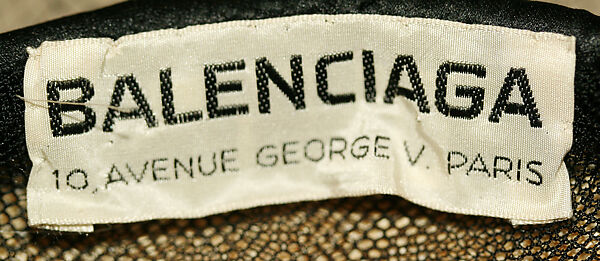 Evening ensemble, House of Balenciaga (French, founded 1937), (a) silk; (b) silk, glass, metal, French