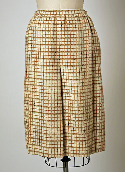 Ensemble, House of Balenciaga (French, founded 1937), wool, linen, silk, French