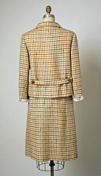Ensemble, House of Balenciaga (French, founded 1937), wool, linen, silk, French