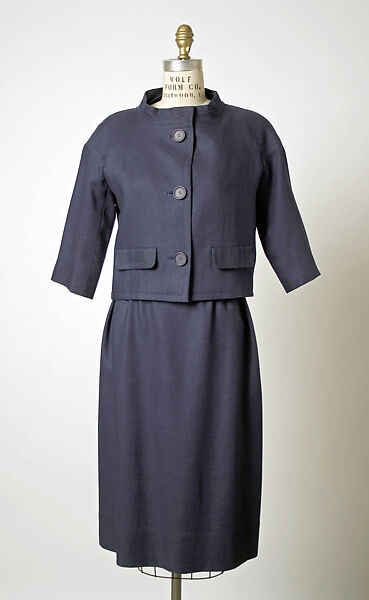 Ensemble, House of Balenciaga (French, founded 1937), linen, French 