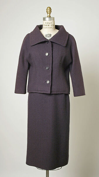 Suit, House of Balenciaga (French, founded 1937), wool, silk, French 