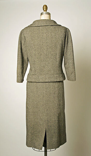 Suit, House of Balenciaga (French, founded 1937), wool, wood, French