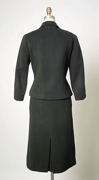 Suit, House of Balenciaga (French, founded 1937), wool, wood, French