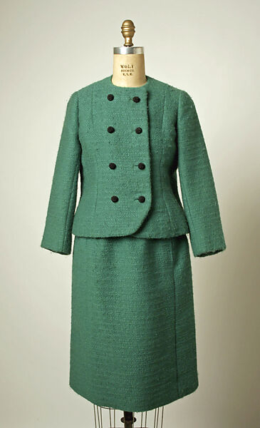 Suit, House of Balenciaga (French, founded 1937), wool, silk, beads, French 