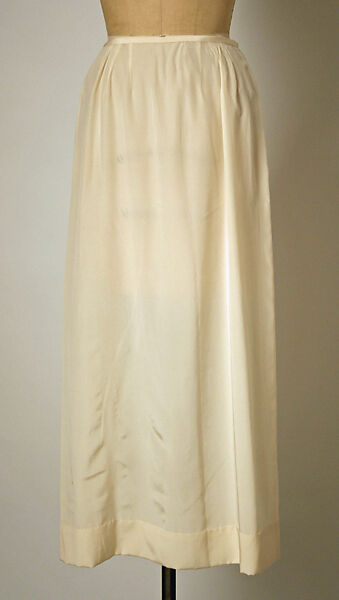 Evening ensemble, (a, b) House of Balenciaga (French, founded 1937), (a-d) silk, metallic; (c, d) leather, French