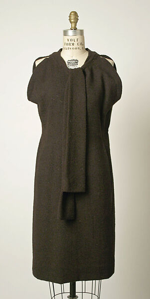 Dress, House of Balenciaga (French, founded 1937), wool, French 