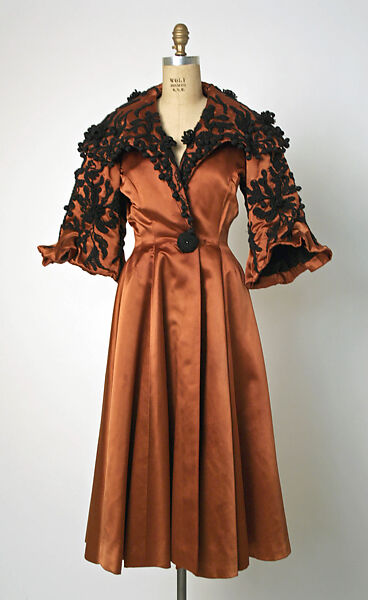 Evening coat, House of Balenciaga (French, founded 1937), silk, wool, French 