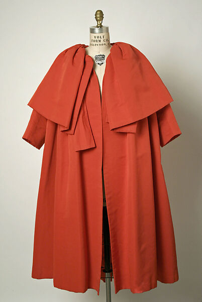 Evening coat, House of Balenciaga (French, founded 1937), silk, French 