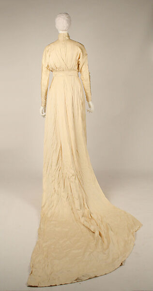 Wedding ensemble, Nadezhda Petrovna Lamanova (Russian, 1861–1941), silk, wax, Russian
