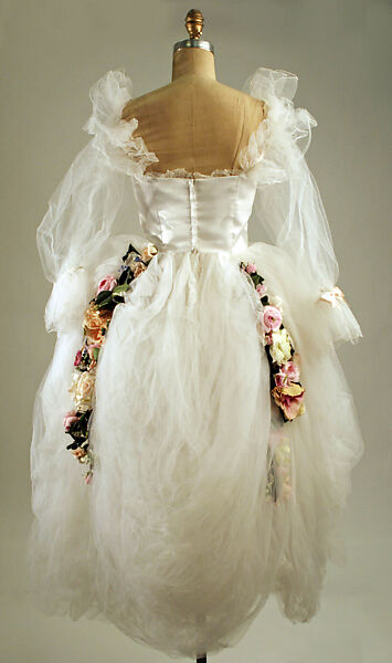 Wedding ensemble, Emanuel (British, 1977–1990), synthetic fiber, silk, plastic, British