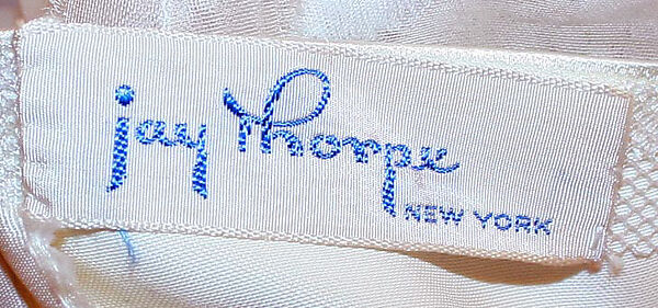 Wedding ensemble, Jay-Thorpe, Inc., synthetic, cotton, nylon, plastic, American or European