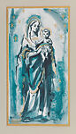 Christmas Card with Madonna and Child, Flora Smith  American, Lithograph