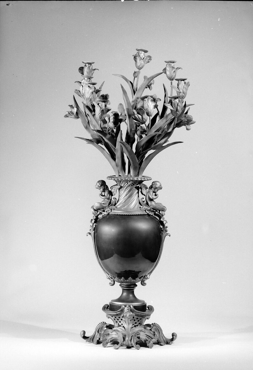 Vase, Porcelain, gilt bronze, French