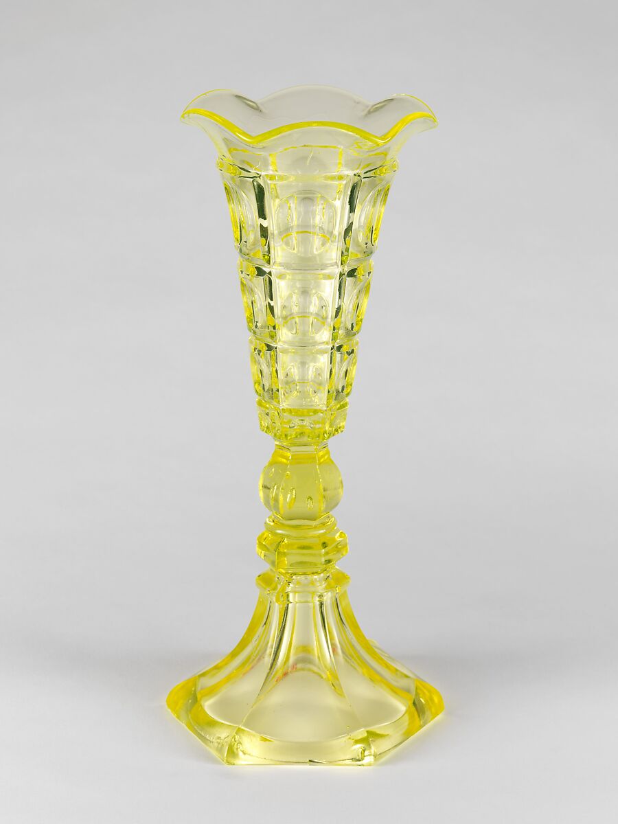 Vase, Boston &amp; Sandwich Glass Company (American, 1825–1888, Sandwich, Massachusetts), Pressed glass, American 